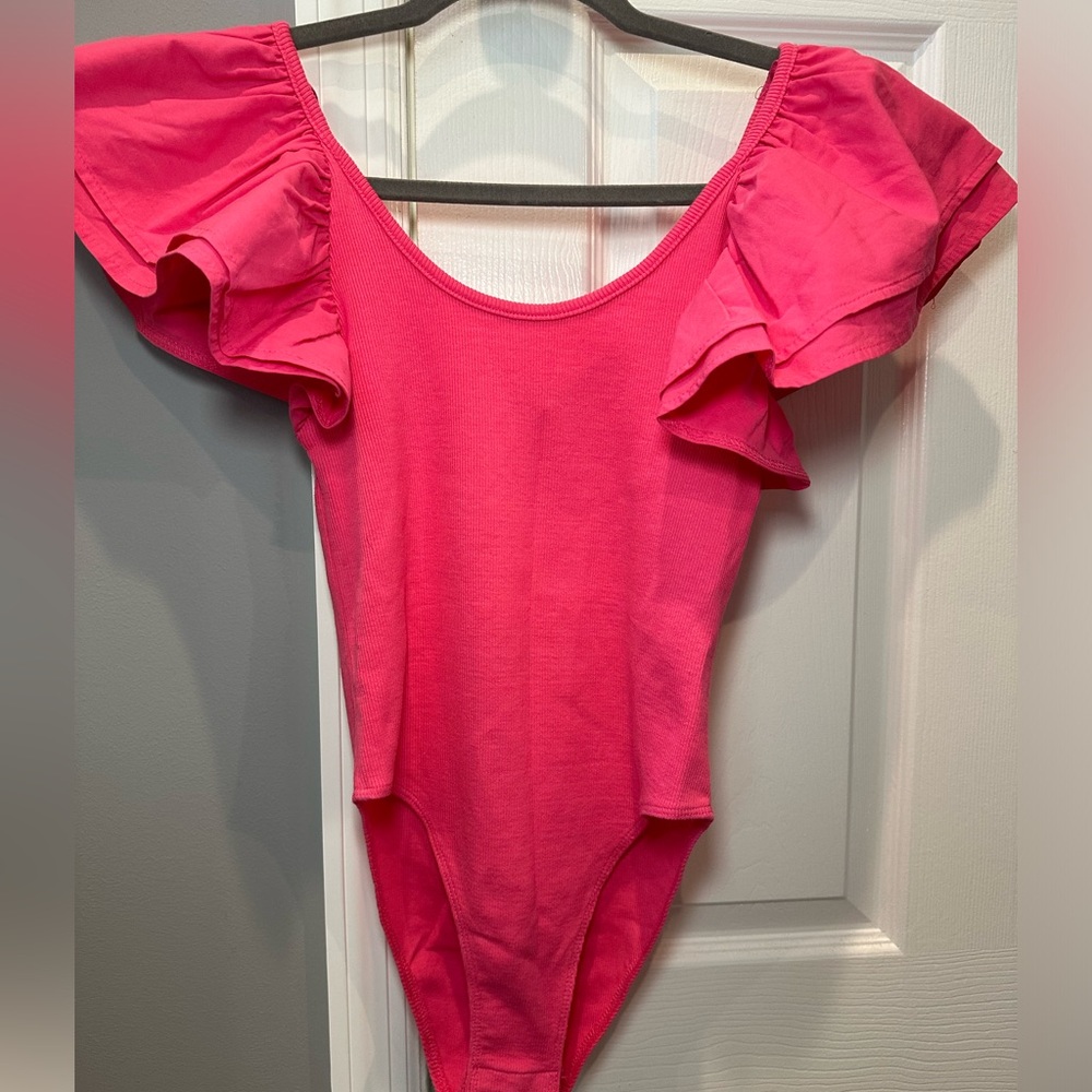 Zara bright pink body suit